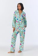 Tropical Comfort – Jungle Boogie Long Sleeve PJ Set in Stretch Jersey
