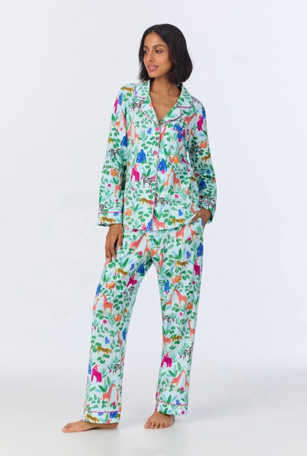 Tropical Comfort – Jungle Boogie Long Sleeve PJ Set in Stretch Jersey - Image 4