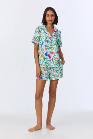 Classic Shorty Pajamas – Jungle Boogie Edition in Stretch Jersey