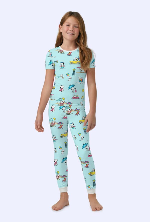 Surfside Dog Short Sleeve Stretch Jersey Pajamas Set for Kids