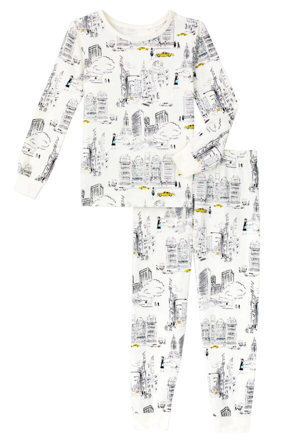 Cozy Long Sleeve Stretch Jersey Kids PJ Set - Image 5