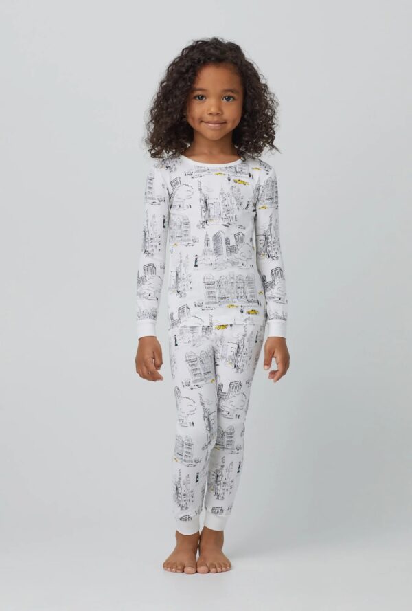 Cozy Long Sleeve Stretch Jersey Kids PJ Set - Image 2
