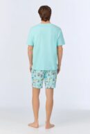 Men’s Short Sleeve Henley PJ Set – Surfside Dog, Stretch Jersey Boxer
