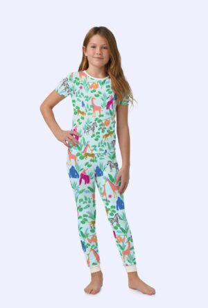 Newport Jungle Boogie Kids Pajama Set – Short Sleeve Stretch Jersey
