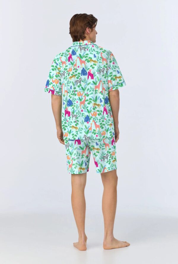 Men’s Stretch Jersey Pajamas - Jungle Boogie, Short Sleeve & Shorts - Image 3