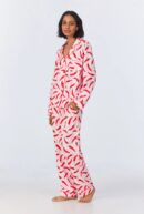 Classic Long Sleeve Pajama Set – Coming In Hot Print, Stretch Jersey
