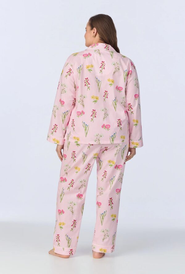 Western Wildflowers Long Pajama Set – Classic Fit in Cotton Poplin - Image 2