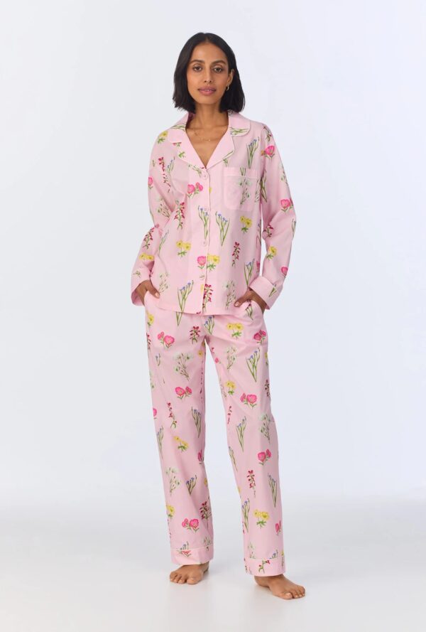 Western Wildflowers Long Pajama Set – Classic Fit in Cotton Poplin