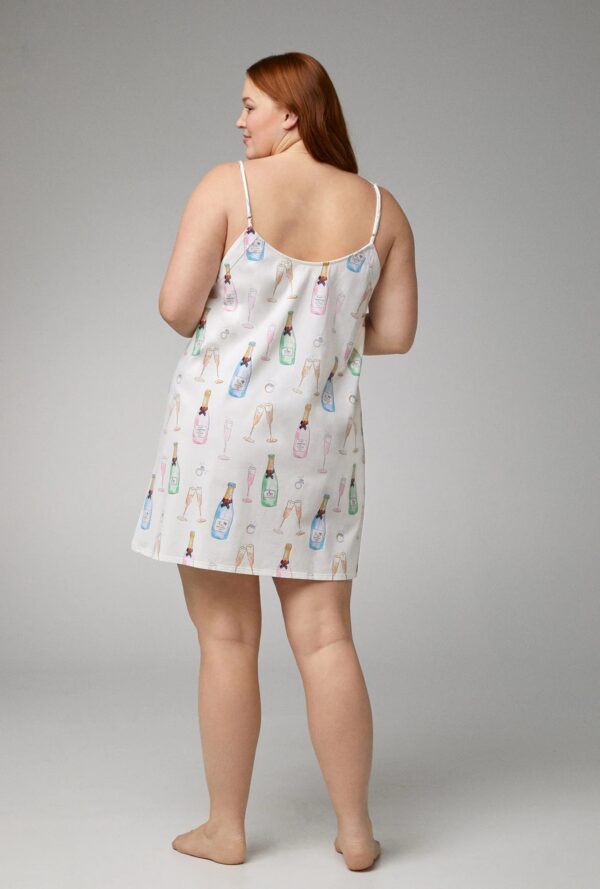 Champagne Wedding Chemise – Soft Stretch Jersey Elegance - Image 2