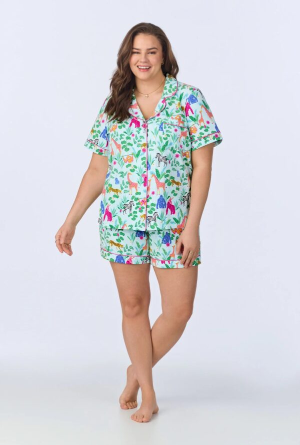 Classic Shorty Pajamas – Jungle Boogie Edition in Stretch Jersey - Image 3