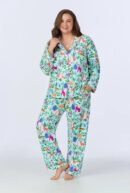 Tropical Comfort – Jungle Boogie Long Sleeve PJ Set in Stretch Jersey